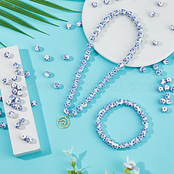150Pcs Handmade Flower Printed Porcelain Ceramic Beads&nbsp;PORC-DC0001-09