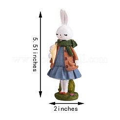 Resin Standing Rabbit Statue Bunny Sculpture Tabletop Rabbit Figurine for Lawn Garden Table Home Decoration ( Blue )&nbsp;JX084A