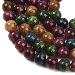 Natural Green Jade Imitation Tourmaline Beads Strands&nbsp;G-B046-08D-10mm