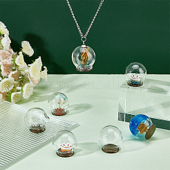 8 Sets 2 Style Glass Dome Cover&nbsp;DJEW-PH0001-28