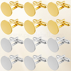 20Pcs 2 Colors Rack Plating Brass Cuff Buttons&nbsp;KK-SC0006-44