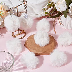 Handmade Faux Rabbit Fur Pom Pom Ball Covered Pendants&nbsp;WOVE-GF0001-03