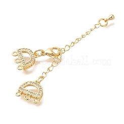 6-Holes 3-Strands Brass Lobster Claw Clasps&nbsp;KK-K388-71G