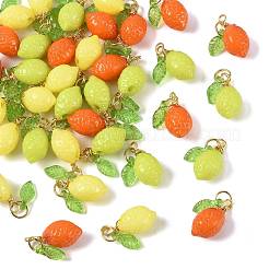 36Pcs 3 Colors Lemon Acrylic Pendants&nbsp;PALLOY-FS00059-01