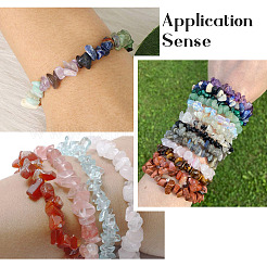 5Pcs 5 Style Natural Mixed Stone Chip Beads Stretch Bracelets for Women&nbsp;BJEW-FW0001-03