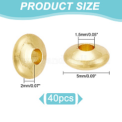 40Pcs Brass Spacer Beads&nbsp;KK-LP0001-10