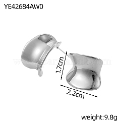 304 Stainless Steel Stud Earrings&nbsp;STAS-OY003-63P