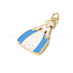 Brass Enamel Pendants&nbsp;KK-CBAA41C-13G