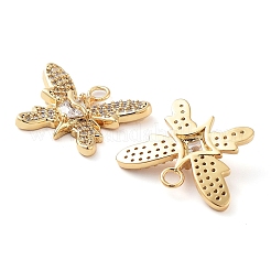 Rack Plating Brass Micro Pave Cubic Zirconia Pendants&nbsp;KK-M280-13G-01