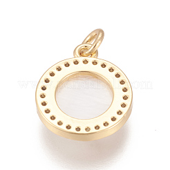 Brass Micro Pave Cubic Zirconia Pendants&nbsp;ZIRC-L078-043A-NR