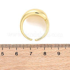 Brass Micro Pave Clear Cubic Zirconia Cuff Rings for Women&nbsp;RJEW-U047-29G