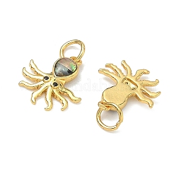 Brass Micro Pave Cubic Zirconia Charms&nbsp;KK-F926-01C