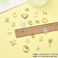 40Pcs 20 Styles Rack Plating Alloy Pendants&nbsp;FIND-YW0004-85