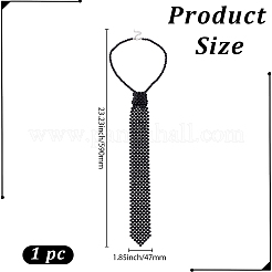 Plastic Imitation Pearls Beaded Neck Tie&nbsp;AJEW-WH20080-02B