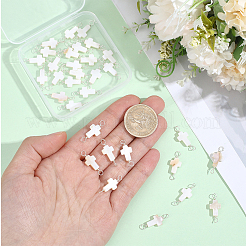 32Pcs Natural Freshwater Shell Connector Charms&nbsp;FIND-ME0004-28S