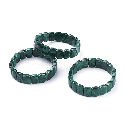 Natural Malachite Stretch Bracelets&nbsp;G-D0018-01-1