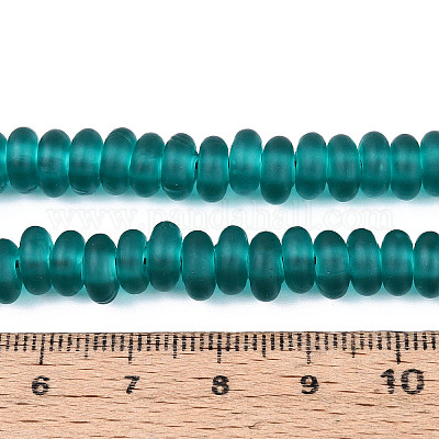 Handmade Frosted Lampwork Beads Strands&nbsp;LAMP-T007-10F-1