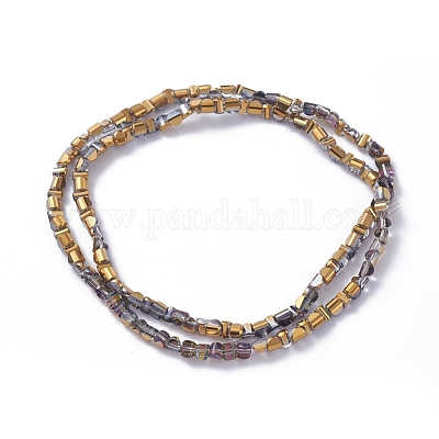 Electroplate Glass Beads Strands&nbsp;EGLA-L023A-HP01-1