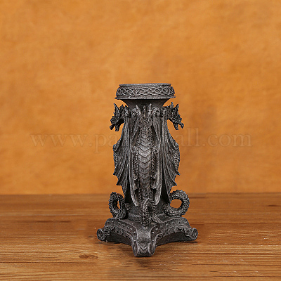 Halloween Theme Resin Candle Holder&nbsp;DARK-PW0001-093C-1