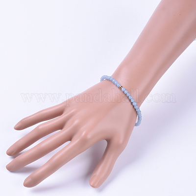 Natural Angelite Stretch Bracelets&nbsp;BJEW-JB04556-06-1
