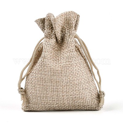 Burlap Packing Pouches Drawstring Bags&nbsp;ABAG-Q050-13x18-01-1