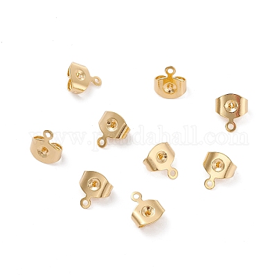Brass Ear Nuts&nbsp;X-KK-P001-75G-B-1