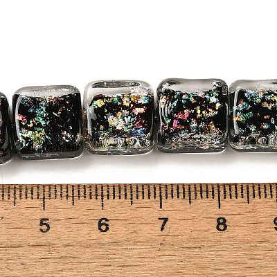 Handmade Dichroic Foil Glass Beads Strands&nbsp;DICH-U001-07H-1