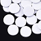 Natural Pear Wood Beads, Dyed, Flat Round, White, 25x5mm, Hole: 2mm