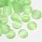 Cat Eye Cabochons, Half Round, Pale Green, 25x4.5mm