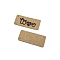 LOVE Imitation Leather Label for Purse Decor, Rectangle, Tan, 35x15mm