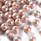 Opaque Acrylic Beads, AB Color Plated, Round, PeachPuff, 8x7mm, Hole: 2mm, about 1745pcs/500g