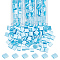 210~240Pcs Glass Seed Beads, 2-Hole, Square, Light Sky Blue, 5x4.5~5.5x2~2.5mm, Hole: 0.5~0.8mm