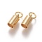 201 Stainless Steel Cord Ends, End Caps, Column, Golden, 10x6mm, Hole: 4mm, Inner Diameter: 5mm