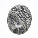 Natural Black Silk Stone/Netstone Cabochons&nbsp;G-R004-15A-2