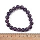 Natural Amethyst Bead Stretch Bracelets&nbsp;BJEW-K212-C-034-2