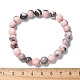 Natural Zebra Jasper Bead Stretch Bracelets&nbsp;BJEW-K212-B-035-5