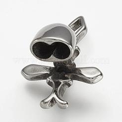 304 Stainless Steel Clasp Rhinestone Settings&nbsp;STAS-P169-52AS