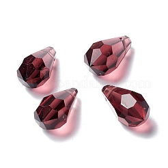 Faceted Transparent A5 Glass Pendants&nbsp;GLAA-D003-03