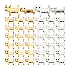 100Pcs 2 Colors Tibetan Style Alloy Kitten Beads&nbsp;TIBEB-PH0005-16