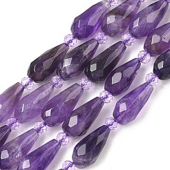 Natural Amethyst Beads Strands&nbsp;G-G453-F04-8x16mm