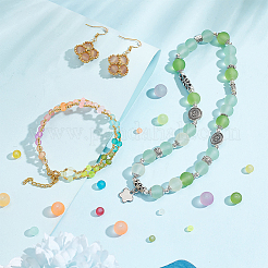 4 Bags 4 Size Transparent Frosted Glass Beads&nbsp;FGLA-PH0001-08