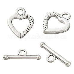 100 Sets Tibetan Style Alloy Toggle Clasps&nbsp;TIBE-SP0001-27