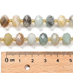 Natural Flower Amazonite Beads Strands&nbsp;G-P573-A66-10x6mm