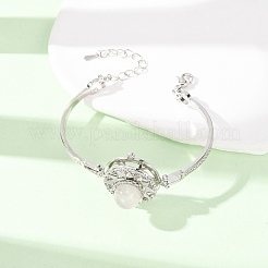 Rotating Sun Natural Rose Quartz Link Bracelets&nbsp;GG-CBA0251-11P-01