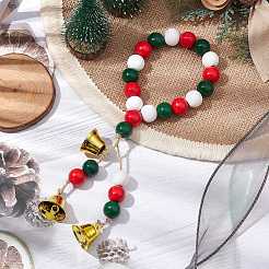 Wooden Beads Ring Hanging Ornaments&nbsp;HJEW-JM02148