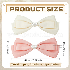 2Pcs 2 Colors Polyester Alligator Hair Clips&nbsp;OHAR-LP0003-44