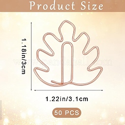 50Pcs Iron Paper Clips&nbsp;OFST-CP0001-05RG