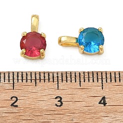 Brass Glass Pendants&nbsp;KK-L264-13G