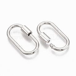 Brass Screw Carabiner Lock Charms&nbsp;X-KK-T047-07P