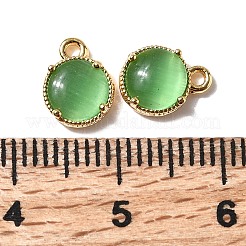 Flat Round Brass Charms&nbsp;KK-D024-03A-G